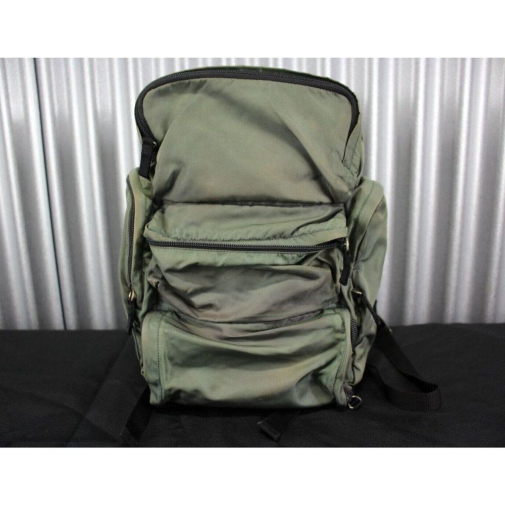 Prada Tessuto Nylon Large Backpack Forest Green  Made In Italy AZ83